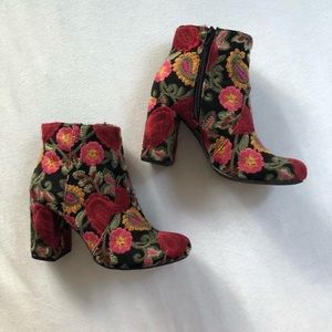 Floral Embroidered Booties